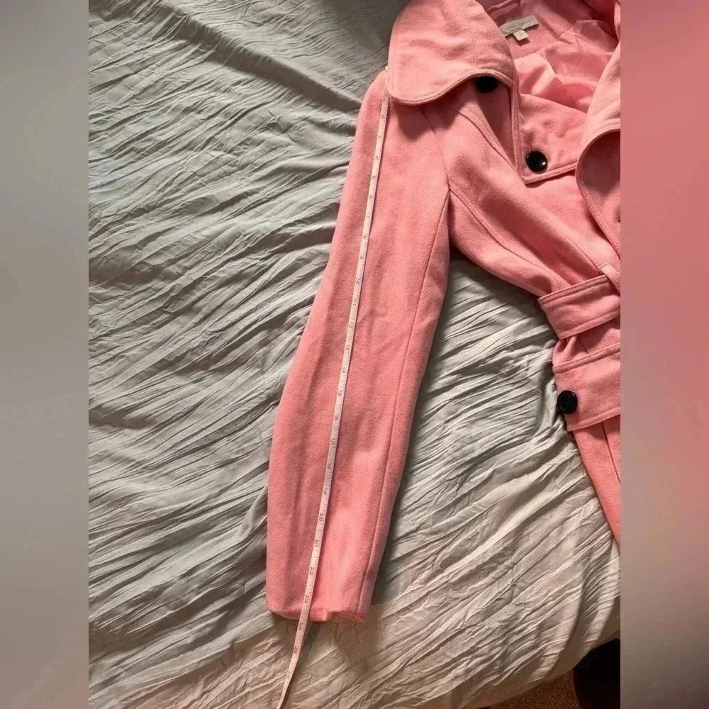 New York and Company Pink Coat, Size Small - Picture 6 of 8